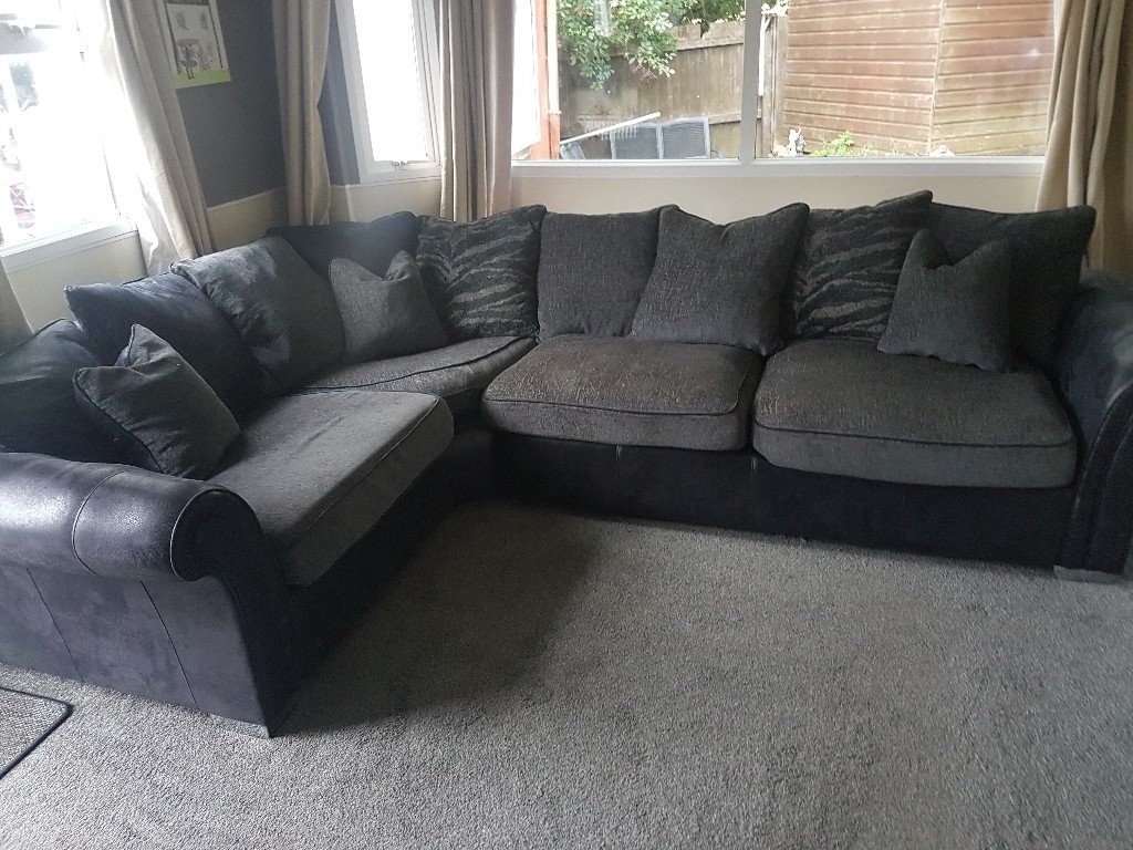 Dfs black/grey corner sofa in Leeds, West Yorkshire Gumtree