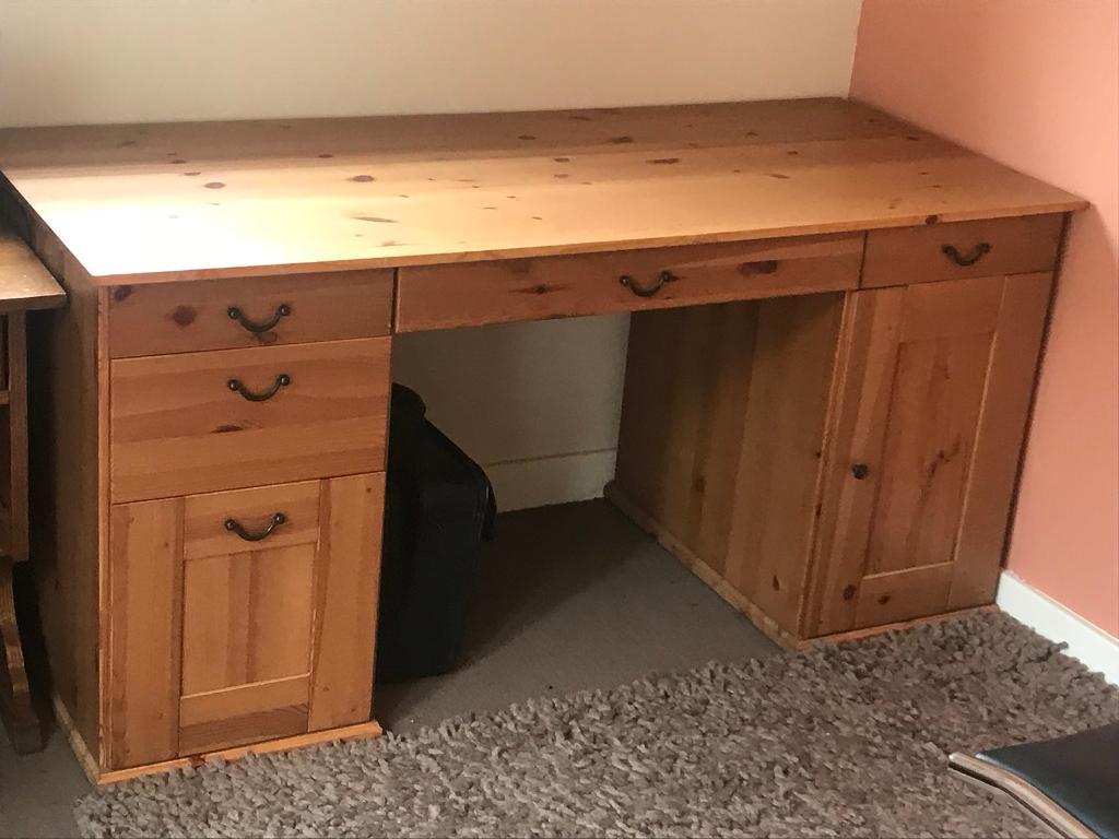 Antique pine office desk in great condition, good solid item in