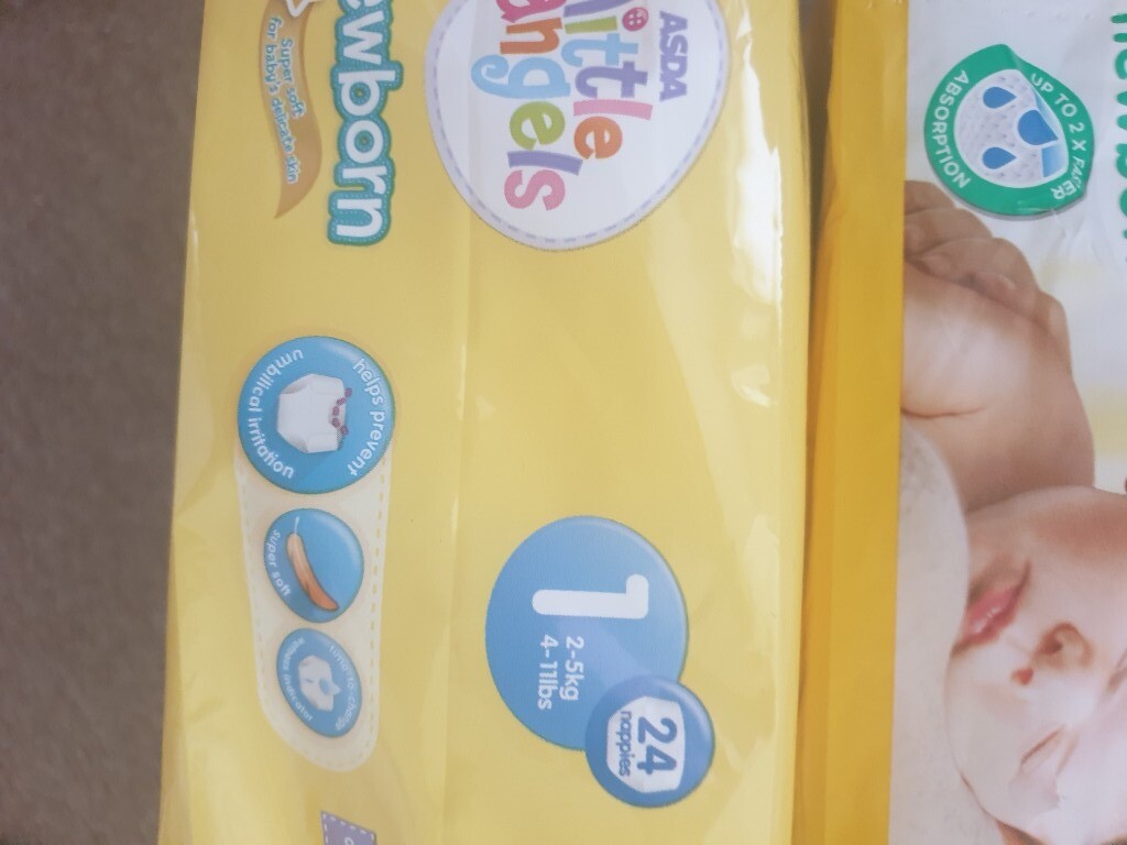 168 nappies , 6 packs of newborn aldi nappies 24 each pack plus 1 pack