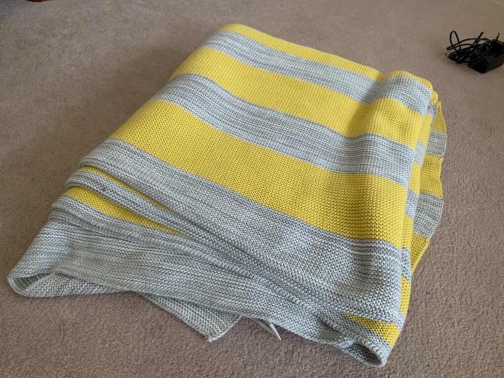 Large yellow and grey throw in Westminster, London Gumtree