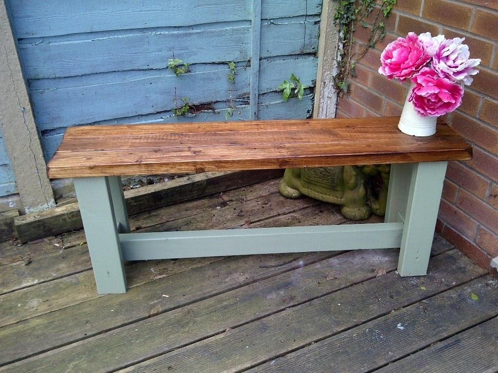 (6) rustic shabby chic garden bench aprox 4ft reclaimed wood