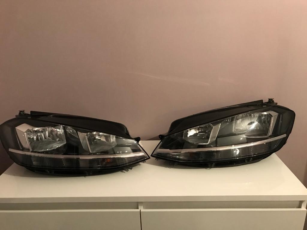 Genuine VW Golf MK7.5 Facelift Halogen LED DRL Headlights 2017 in