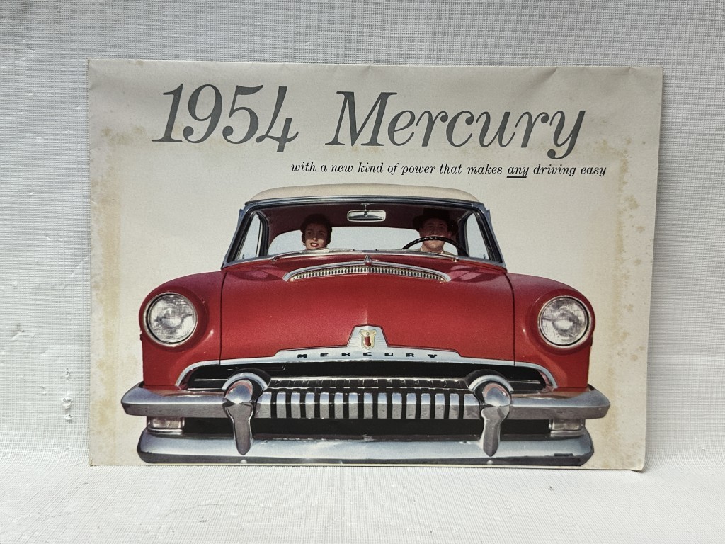 1954 Mercury Monterey, Custom ORIGINAL Large Fold-Out Sales Brochure