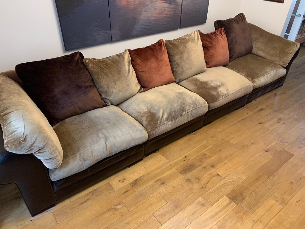 DFS HEMINGWAY SOFA BY LINDA BARKER LEATHER & FABRIC in Hatfield