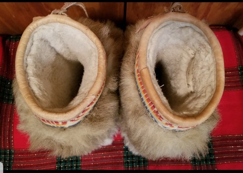 Vintage Mid Century Faux Fur Yeti MOON BOOTS Womens Size 6 Ski Snow Winter BOOTS