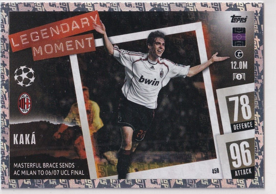 Topps Match Attax Champions League 23/24 Nr. 450 Kaka Topps Match Attax Champions League 23/24 Nr. 450 Kaka