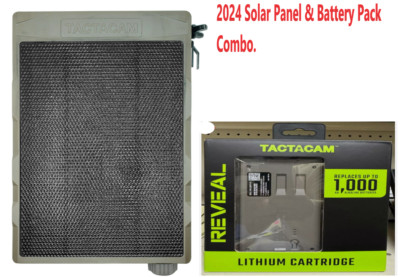 2024 Tactacam Reveal X External 12V Solar Panel RV-EXT-V2 + Battery RV-LBAT-V2