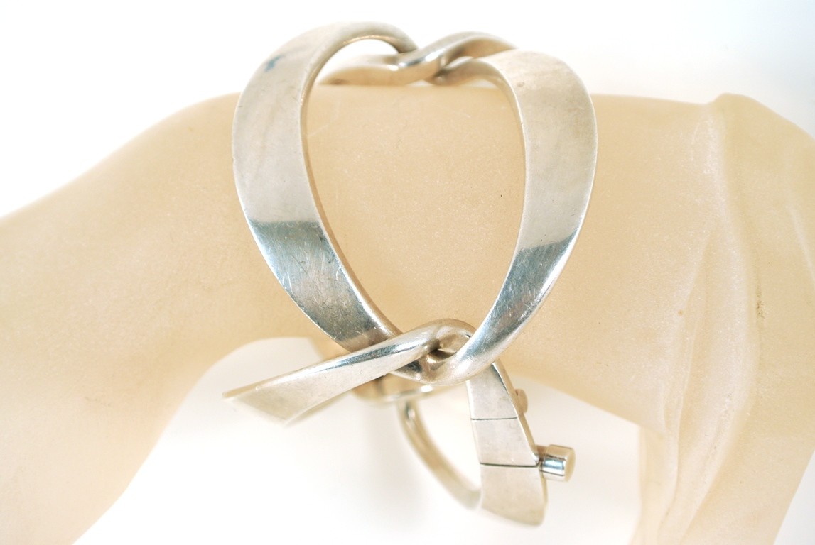 RARE Hans Hansen Danish mid century sterling link bracelet *112 Gms *Gift Box