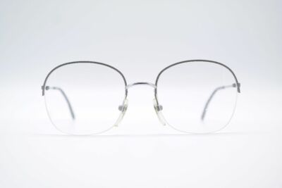 Vintage Michl 9 49 21 145 Silver Oval Glasses Eyeglasses NOS