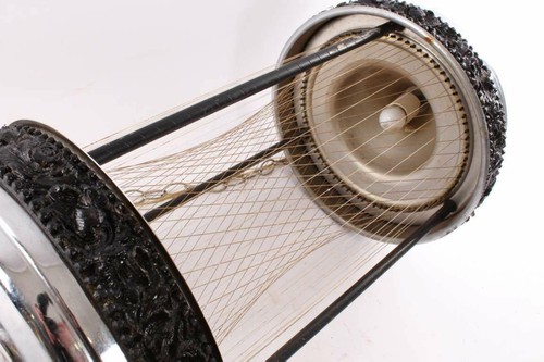 Unusual Early Vintage Rain Lamp Chrome With Decorative Panels