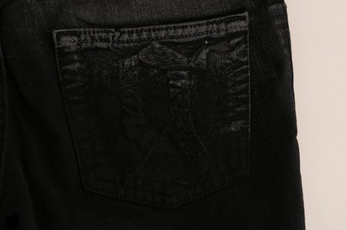 Pre-owned John Galliano Women Gray Wash Jeans Pants Cotton Slim Regular Casual Trousers