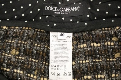 Pre-owned Dolce & Gabbana Multicolor Wool Gold Pattern Shorts Pants It 40 Us 6 Rrp $1000