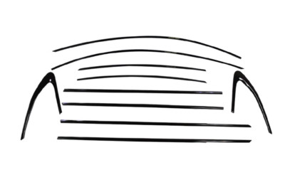 Window Molding Side Steel Cover Trim For 2016-2023 Chevrolet Malibu Glossy Black