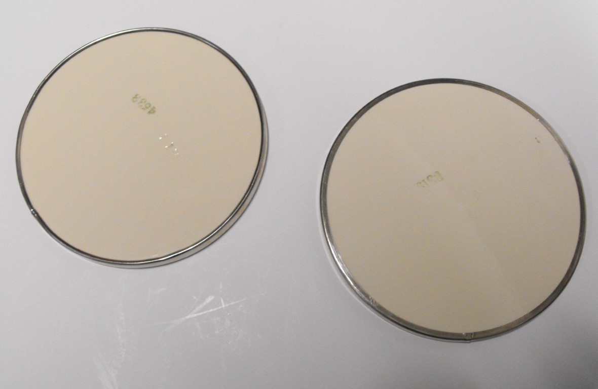 Vintage Shabby Chic floral pink Ceramic Teapot Stand Trivet set of 2 marked