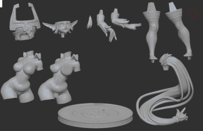 3D Printed Artist Proof Model kit Proxy for Imp Princess Midna For ''Zelda Fans''