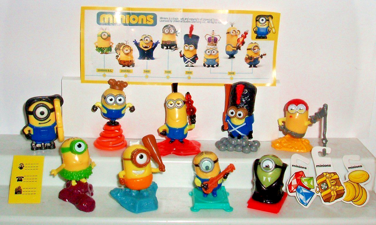 Complete set Minions (FF290 - FF298) + 9 surprise kinder BPZ