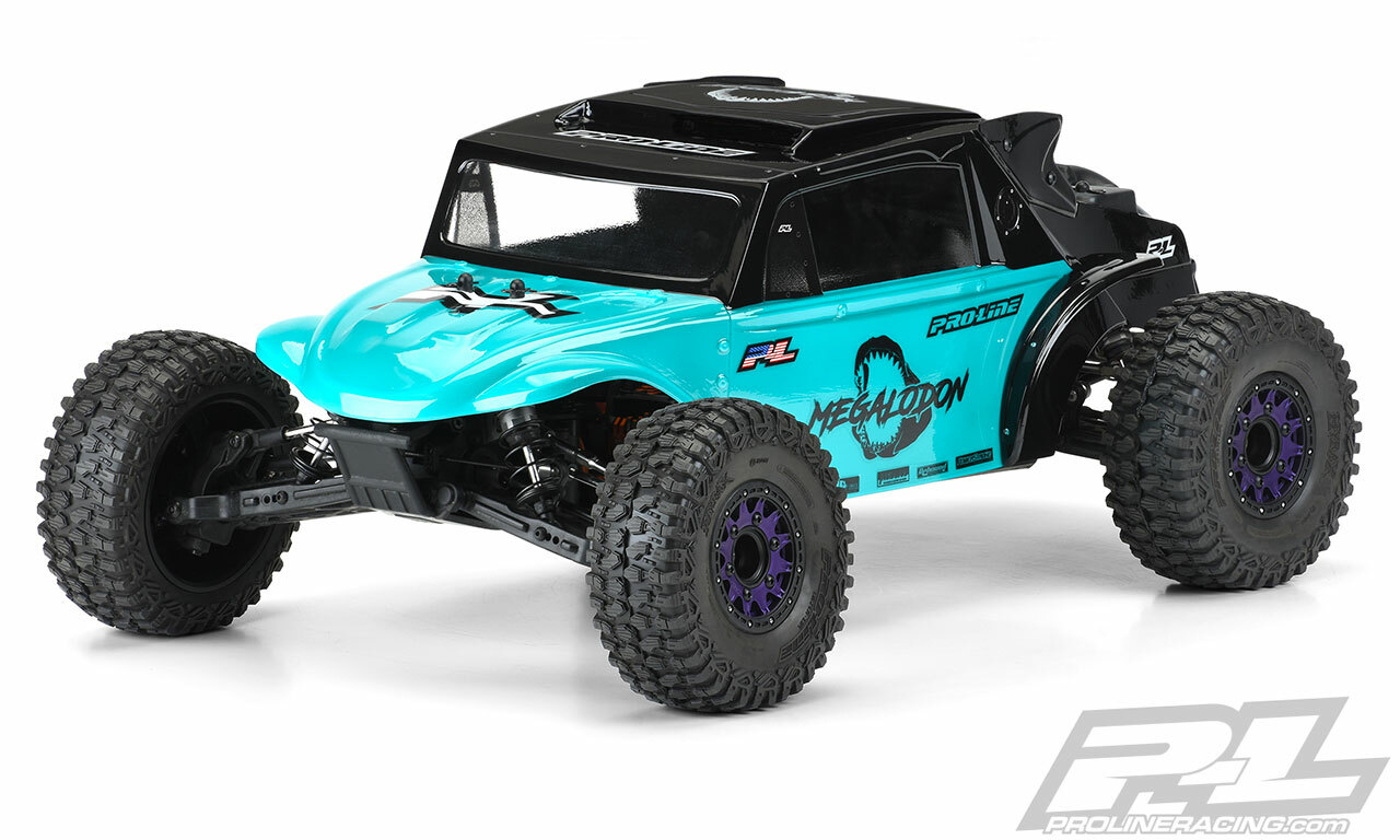 TRAXXAS SLASH 2WD PROLINE Megalodon 中古品 Pro-line 3563-00 Megalodon Desert Buggy Clear Body Slash 2wd