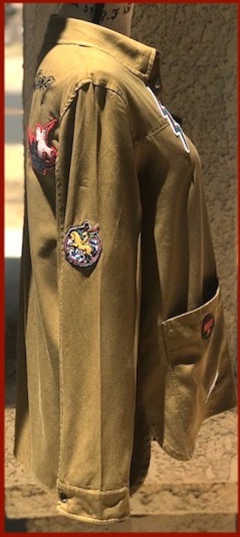 ZARA TRF OUTER-WEAR ARMY GREEN TOP or JACKET wPATCHES & EMBROIDERY Sz S BNWT