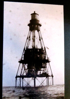 American Shoal Lighthouse Lower Keys FL 1913 Reproduction Postcard