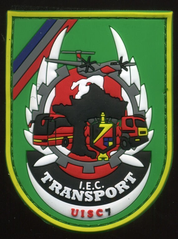 Pompiers / Uisc 7 Iec Transport Securite Civile - Erreur Couleur Drapeau Pvc 3d