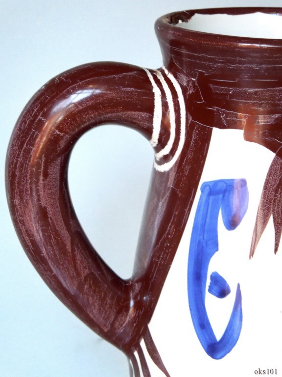 PABLO PICASSO Authentic Madoura Ceramic Face Tankard PITCHER 1959 Ramié 432