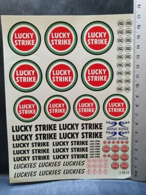 DECALS 1/18 DIVERS LOGOS TABAC LUCKY STRIKE  - COLORADO 1.18.13 UV
