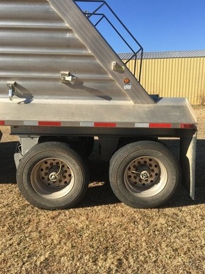 2017 Travis Gravel & Belly Dump Trailer, Fixed Axle, Manual Tarp, Alum Wheels