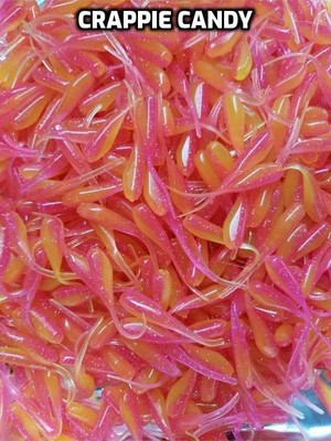 100 Ct. Crappie Baits 2 Inch Soft Plastic Bait Pan Fish Crappie Scented