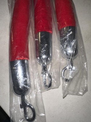 Velvet Ropes Red Carpet Durable Barrier with Hooks Weddings and Red Carpets