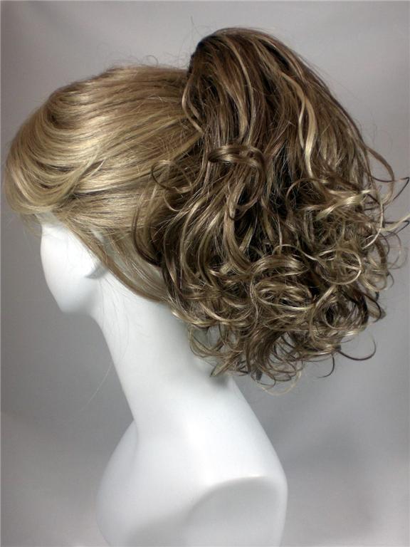 Messy Look, 12" long Curly Ponytail w/Claw clip Hairdo ...