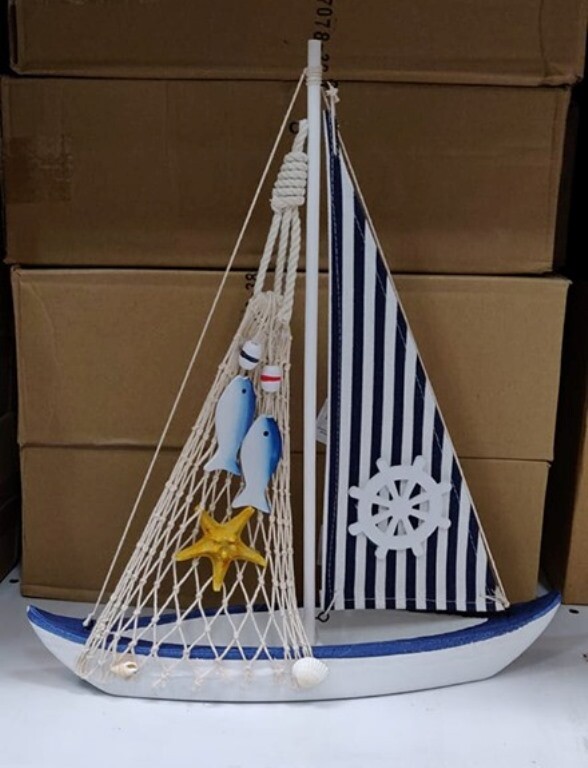 Peschereccio Barca In Legno Decorazione Casa Marina Sea Style moc