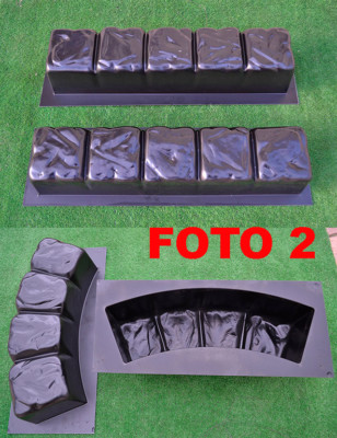 Concrete molds edge stone concrete edging border Sold set 4 pcs molds BR02+BR04
