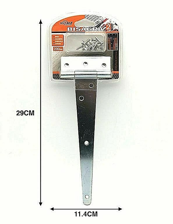Cerniera Bisagra a T per Porte legno Armadio 29 x 11,4 cm Metallo con viti Hmj