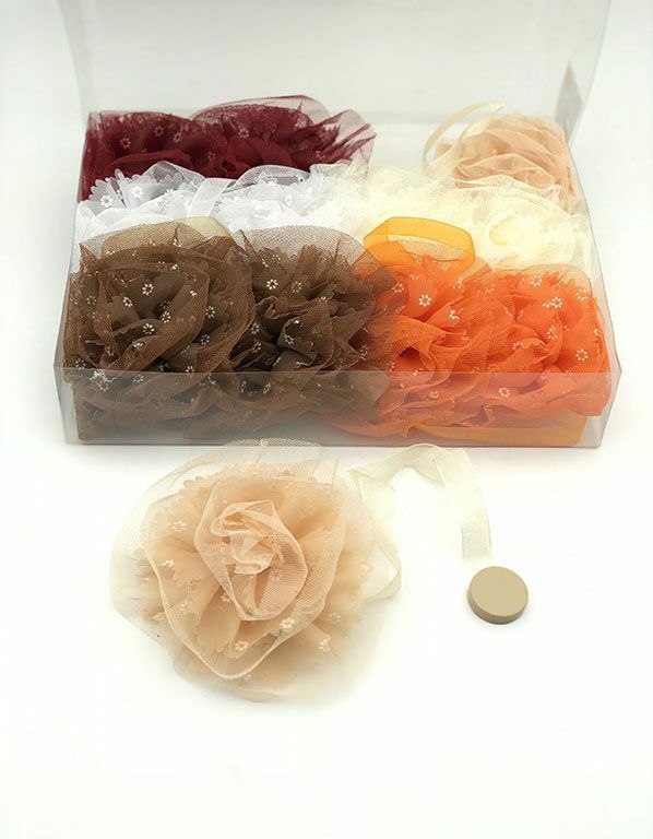 Set 12 Pz Calamite Lega Tenda Ferma Tende Tendaggi Fiori Colorati 18911 hmj