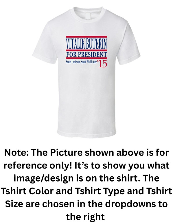 Vitalik Buterin For President Smart Contracts, Smart World Since 2015