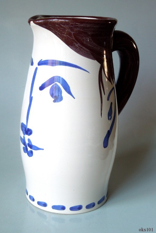 PABLO PICASSO Authentic Madoura Ceramic Face Tankard PITCHER 1959 Ramié 432