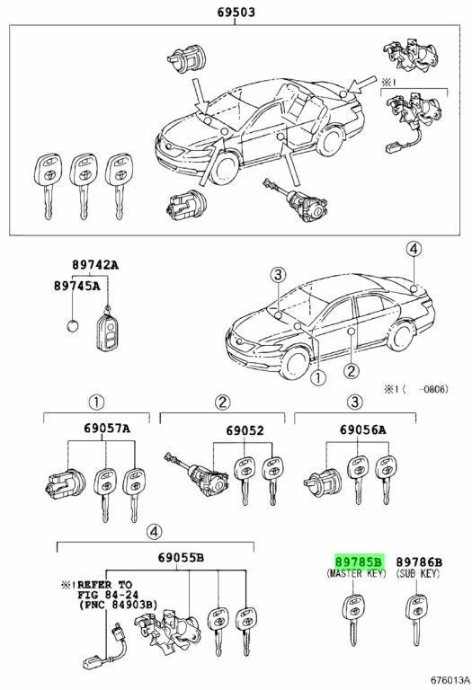 chaca*(*´-`) Toyota Transponder Key 4D-72-G TOY43 89785-08040 89785-60210