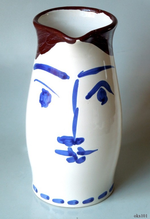 PABLO PICASSO Authentic Madoura Ceramic Face Tankard PITCHER 1959 Ramié 432