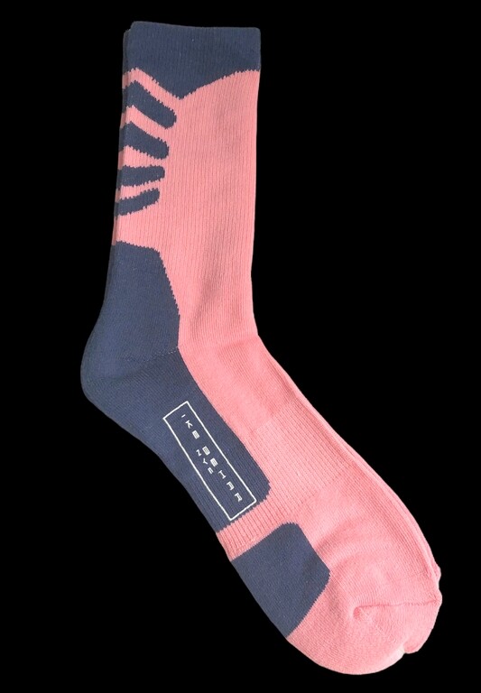 Ike Behar Men's Socks 10-13 High-Performance Patterned IkeTek Pink Navy Blue
