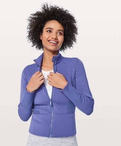 Lululemon グレー ジャケット　サイズ2 Lululemon Women's Quarter Zip Heathered Grey, Black & White