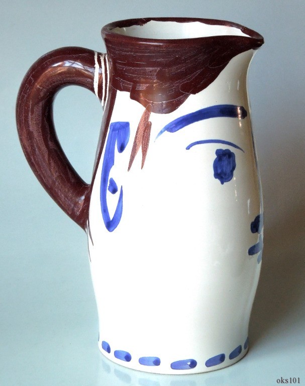 PABLO PICASSO Authentic Madoura Ceramic Face Tankard PITCHER 1959 Ramié 432