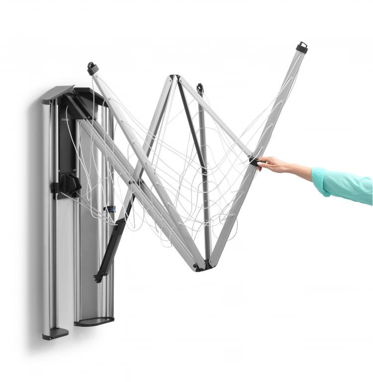 fold away washing line wall mounted