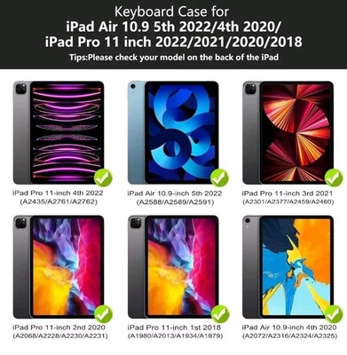 !! HOTLIFE KEYBOARD CASE FOR IPAD PRO 11 INCH, IPAD AIR 5th/4th GENERATION !!