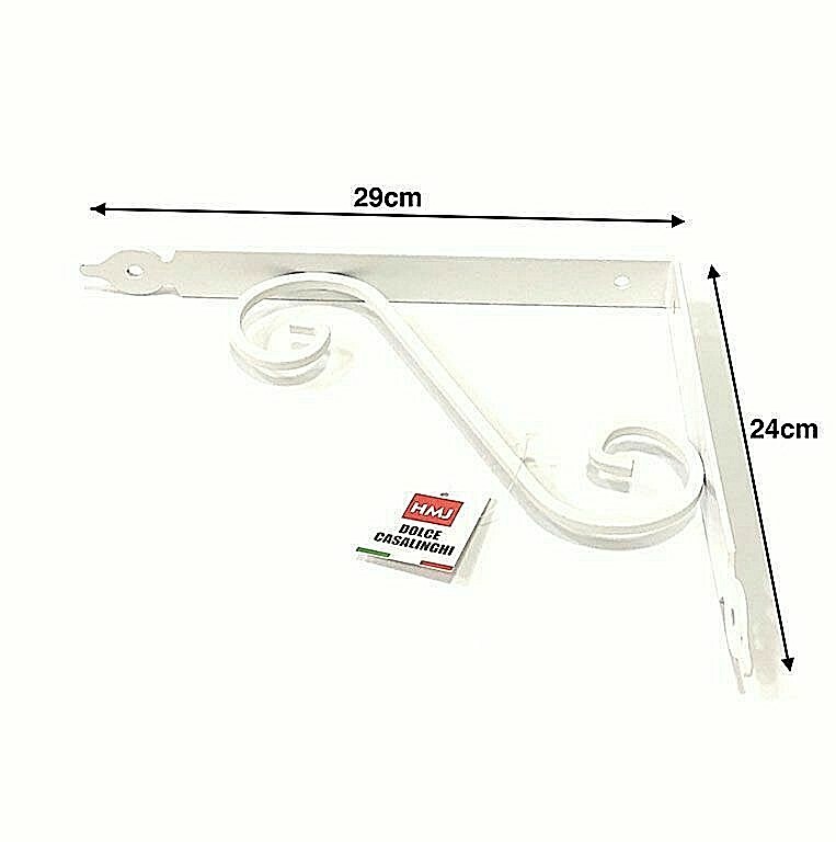 Staffa angolare Triangolo Metallo 24x29 cm per mensole Legno Ferro Alluminio Hmj