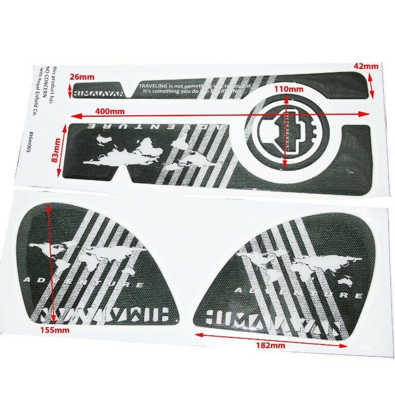 Fits Royal Enfield Himalayan Fuel Tank Cap Pad Sticker Protector Decal Set  