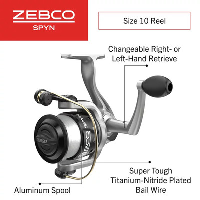 Zebco Spin sz 10 Spinning Reel NEW IN BOX Smooth & Light W/ Line FREE SHIPPING