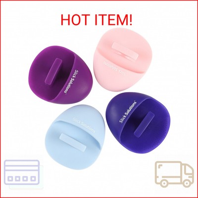 Slick- Silicone Facial Cleansing Brush, 4 Pack, Silicone Face Scrubber, Face Bru