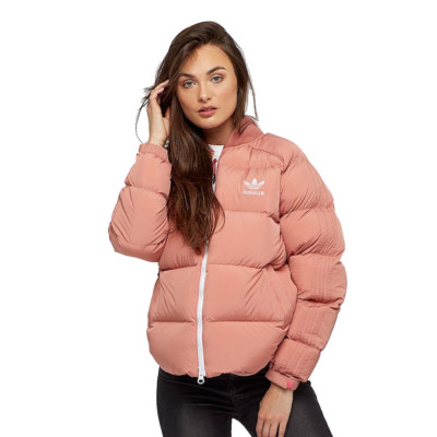 adidas Originals Womens SST Superstar Down Padded Coat Pink Puffa Bomber Jacket
