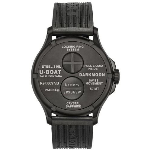 Pre-owned U-boat Men's Darkmoon 44mm Quartz Watch Ub-8697-b