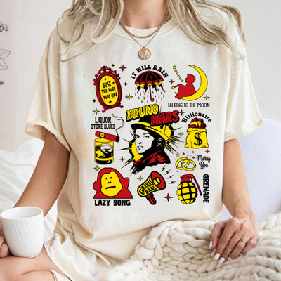 Bruno Mars Shirt, Bruno Mars Favorite Songs T-Shirt, Gift For Fans